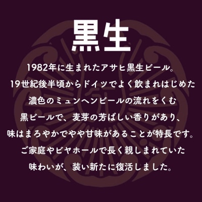 アサヒ生ビール黒生350ml缶 24本入　1ケース