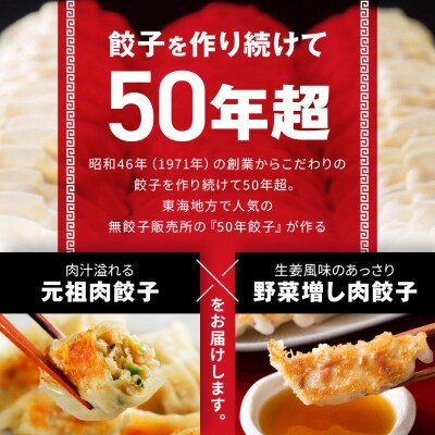 50年餃子　元祖肉餃子&野菜増し肉餃子 各種40個入り