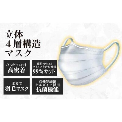 名古屋で製造　高級国産不織布マスク(小さめ)　5枚入×10袋
