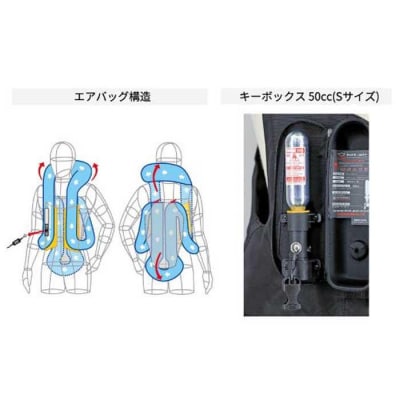 ＜Sサイズ＞【バイク用品】エアバッグ　hit-air 一体型エアバッグ・ハーネスタイプ
