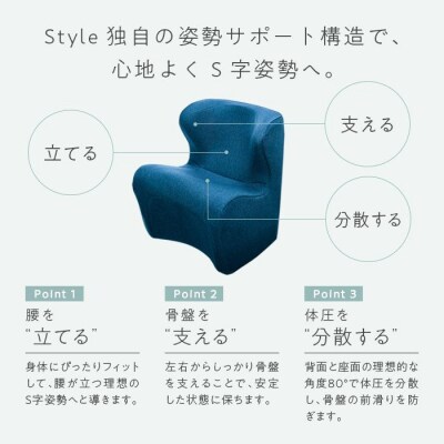 Style Dr.CHAIR Plus【ブルー】 | スタイルドクターチェアプラス 椅子