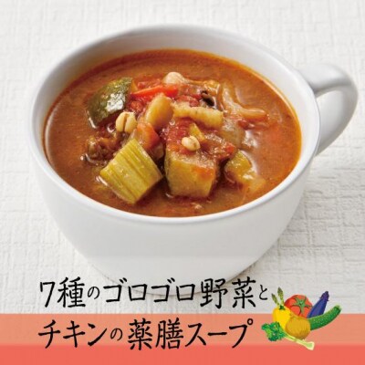 7種類のゴロゴロ野菜とチキンの薬膳スープNo.15　カンポウテーブル