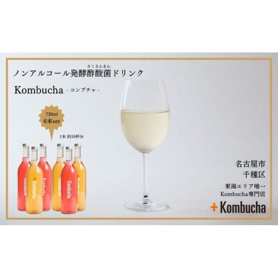 美味しく楽しめる!+KombuchaのKombucha6本セット