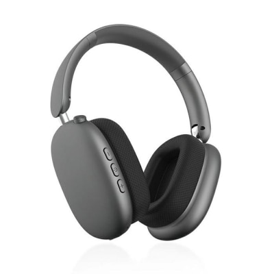 ワイヤレスヘッドホン＜グレー＞イヤホン ヘッドセット Bluetooth5.4