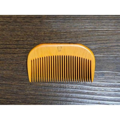 つげ櫛の櫛留商店　本つげ材ミニ櫛(すす櫛中歯)袋付