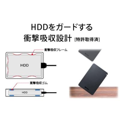 BUFFALO/バッファロー 耐衝撃ポータブルHDD 1TB