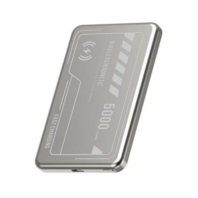 MagSafe対応 iPhone16/モバイルバッテリー＜カーキ＞ ワイヤレス充電器5000mAh