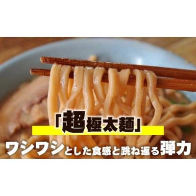 濃厚がっつり醤油味!《二郎系ラーメン3食》チャーシュー付き　にんにく醤油　超極太麺