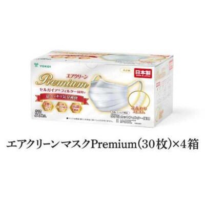 マスク(大容量)高級国産不織布マスク(小さめ)　30枚入×4箱