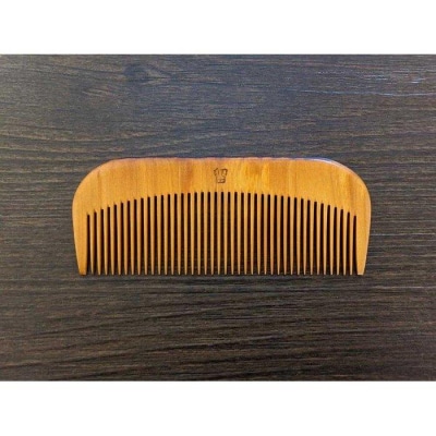 つげ櫛の櫛留商店　本つげ材すす櫛(中歯)袋付　※約9.8cm