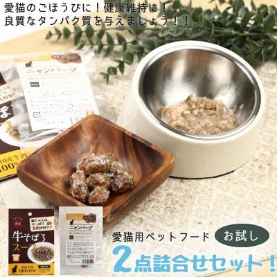愛猫のごほうびに!　猫用ペットフード　お徳用セット!2点詰め合わせセット