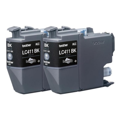 【ブラザー　純正インクカートリッジ】LC411BK-2PK