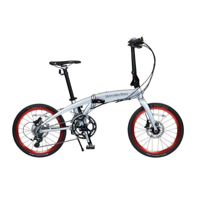 防災対応　メルセデスベンツ ノンパンク折りたたみ自転車20型<シルバー>