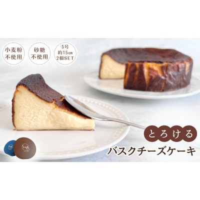 とろけるバスクチーズケーキ 2個セット(プレーン・プレミアム)