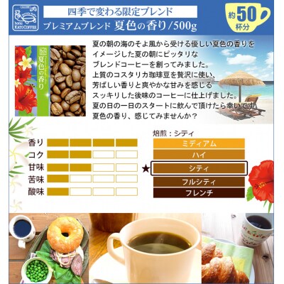 四季で変わる限定ブレンドを含む3種類 合計150杯分を楽しめるコーヒーセット 豆のまま