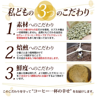 	珈琲鑑定士お墨付きQグレードコーヒー3種　飲み比べセット　豆のまま | 焙煎豆 Qグレード