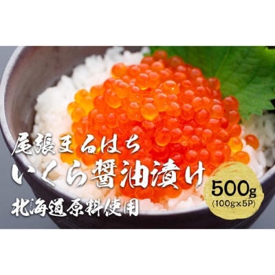 いくら 醤油漬け 500g (100g×5P) 北海道 秋鮭卵 冷凍 尾張まるはち
