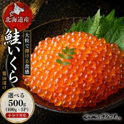 いくら 醤油漬け 500g (100g×5P) 北海道 秋鮭卵 冷凍 尾張まるはち