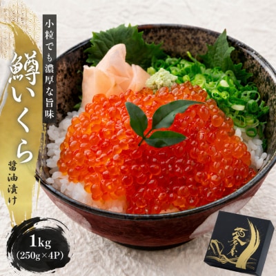 いくら 醤油漬け 1kg(250g×4P)  小分け  鱒の卵 化粧箱入り