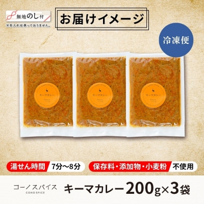 《無地熨斗》 コーノスパイス キーマカレー 200g×3パック
