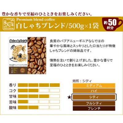 しゃちブレンド2種飲み比べセット　粉(中挽き)　1kg(500g×2袋)