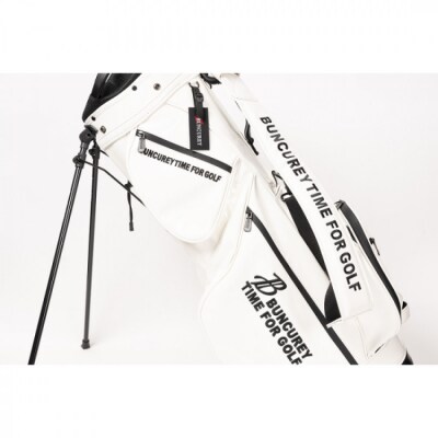 BUNCUREY　スタンド型キャディーバッグ(BM23SS-16-030)〈ホワイト〉
