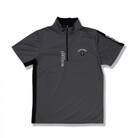 BUNCUREY　ゴルフウェア　ジップアップ半袖モックネック グレー/サイズ6