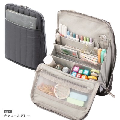 Y-Style 手帳が入るペンケース Mサイズ【チャコールグレー】