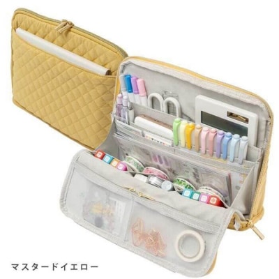 Y-Style 手帳が入るペンケース Lサイズ【マスタードイエロー】
