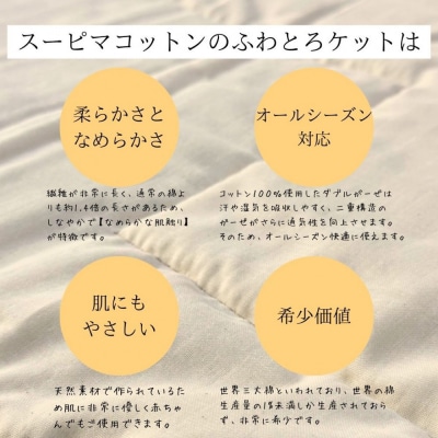 スーピマコットンのふわとろケット　0.5kg