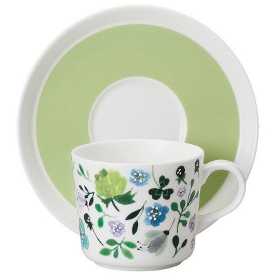 ナルミ アンナエミリア 兼用カップ&ソーサー(クローバーガーデン) 220cc