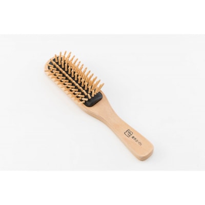 【セット】つげブローブラシ+つげのくし(ねこ)携帯袋付き