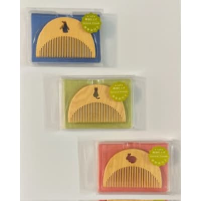 つげのくし　ナチュラルフレンズ　3種セット　携帯袋付き