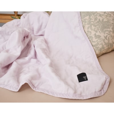 5重ガーゼキルトケット シングル(ロゼ・ラベンダー)