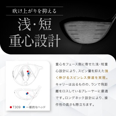 Zodia T309ドライバー　RODDIO社製Zodiaオリジナルシャフト　50S