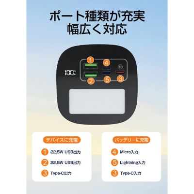 モバイルバッテリー パワーバンク 80000mAh  USB-A出力 Type-C出力