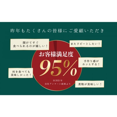 【12月31日着】カネハツ　生おせち　和風一段重　彩椿　二人前　全17品