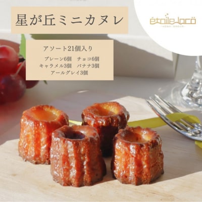 【星が丘ミニカヌレ アソートセット21個入り　5種のフレーバー】フランスの焼き菓子