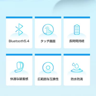 空気伝導イヤホン Bluetooth5.4 2.01インチ液晶付き 【2025最新型】