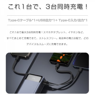 【2025年新モデル】モバイルバッテリー 26800mAh 99.16Wh【PL保険加入済み製品】