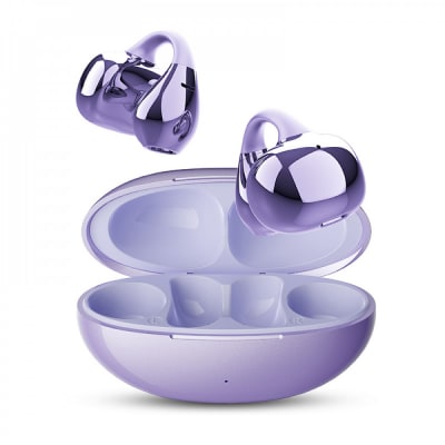 【2025年モデル】 空気伝導イヤホン Bluetooth5.4 TWS ＜パープル＞