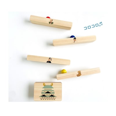 磁石でくっつくころがるクッコル なごや三英傑 天下泰平コロコロ  木のおもちゃ ボード付き