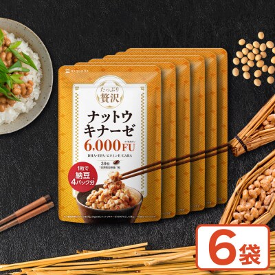 ナットウキナーゼ サプリメント たっぷり贅沢ナットウキナーゼ 6袋