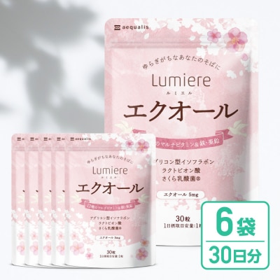エクオール サプリメント ルミエル エクオール 6袋