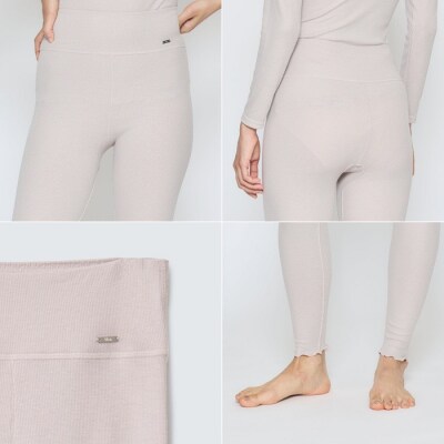 【Lサイズ】リファ バイタルテック リッチシルクリブ レギンス