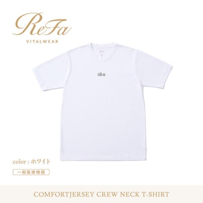 【ホワイト LL】リファ バイタルテック コンフォートジャージー クルーネックTシャツ