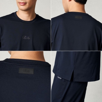 【ブラック LL】リファ バイタルテック コンフォートジャージー クルーネックTシャツ