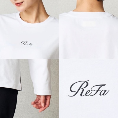 【ネイビー Mサイズ】リファ バイタルテック コンフォートジャージー クルーネックロングTシャツ