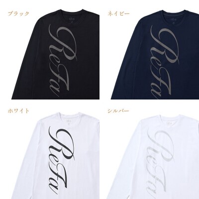 【ホワイト L】リファ バイタルテック コンフォートジャージー クルーネックロングTシャツ