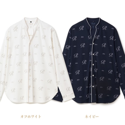 【ネイビー L】リファ バイタルテック モイストスムース スタンドカラースリープウェア/MEN